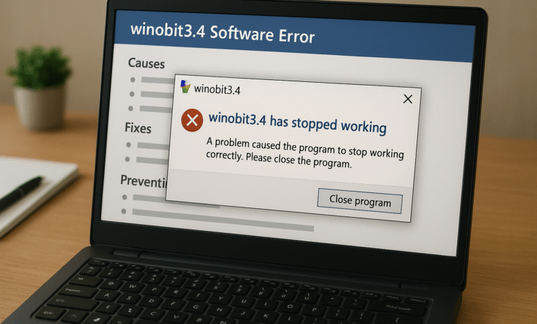 winobit3.4 software error